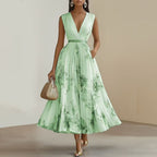 Molly | Elegant Sleeveless Long V-Neck Dress