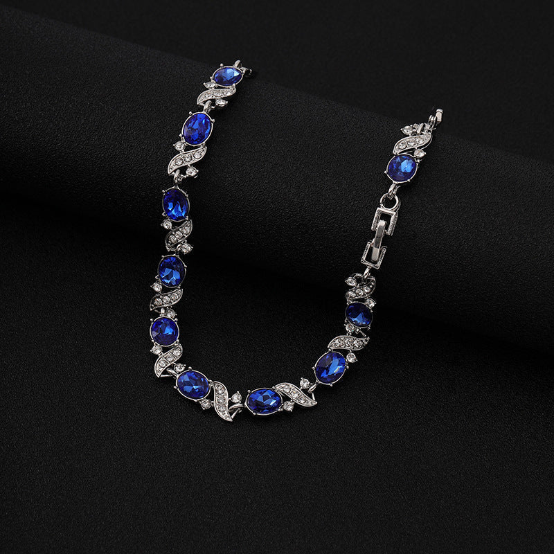 Fleur | Sapphire Floral Link Bracelet
