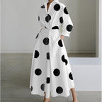 Vienna | Elegant Front Wrap Collared Maxi Dress