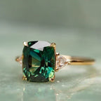 Hazel | Vintage Inspired Green Gemstone Gold Ring