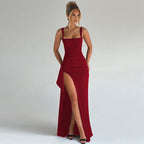 Valentina | Elegant Open Back Maxi Dress