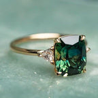 Hazel | Vintage Inspired Green Gemstone Gold Ring