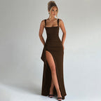 Valentina | Elegant Open Back Maxi Dress