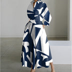Vienna | Elegant Front Wrap Collared Maxi Dress