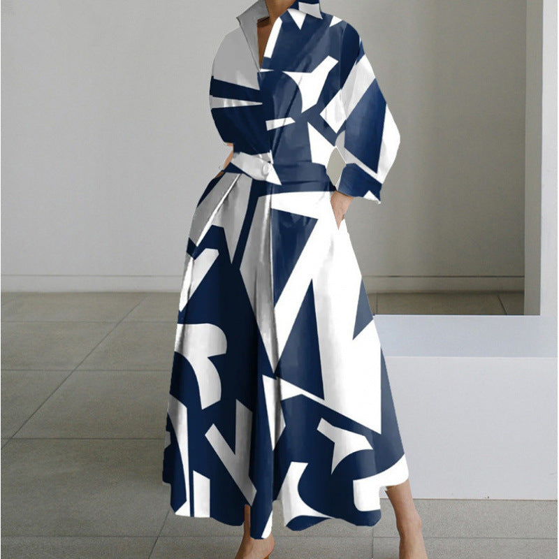 Vienna | Elegant Front Wrap Collared Maxi Dress