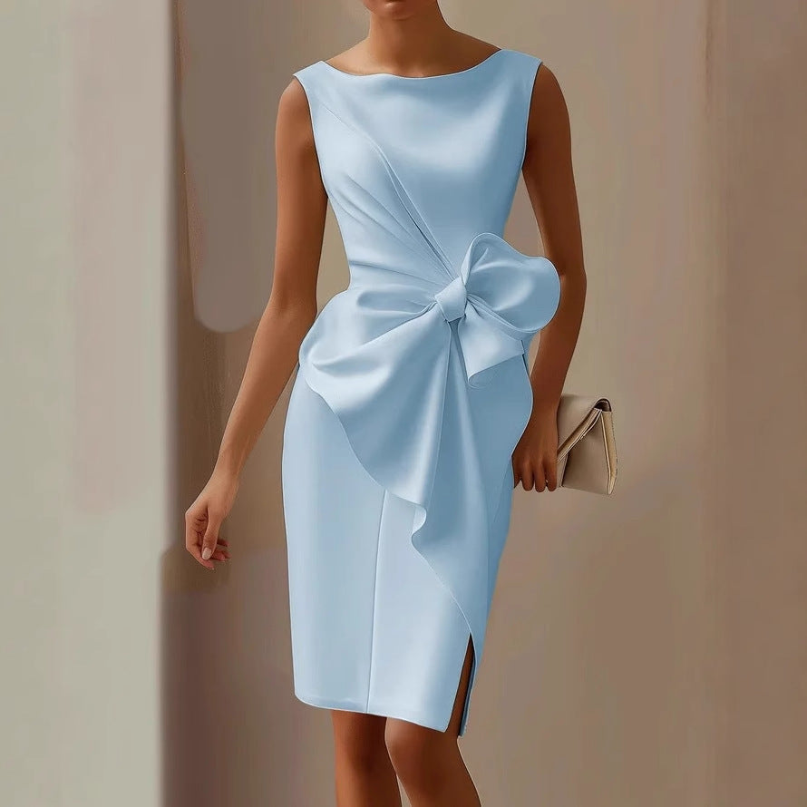 Quinn | Stylish Sleeveless Ribbon Waist Dress