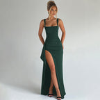 Valentina | Elegant Open Back Maxi Dress