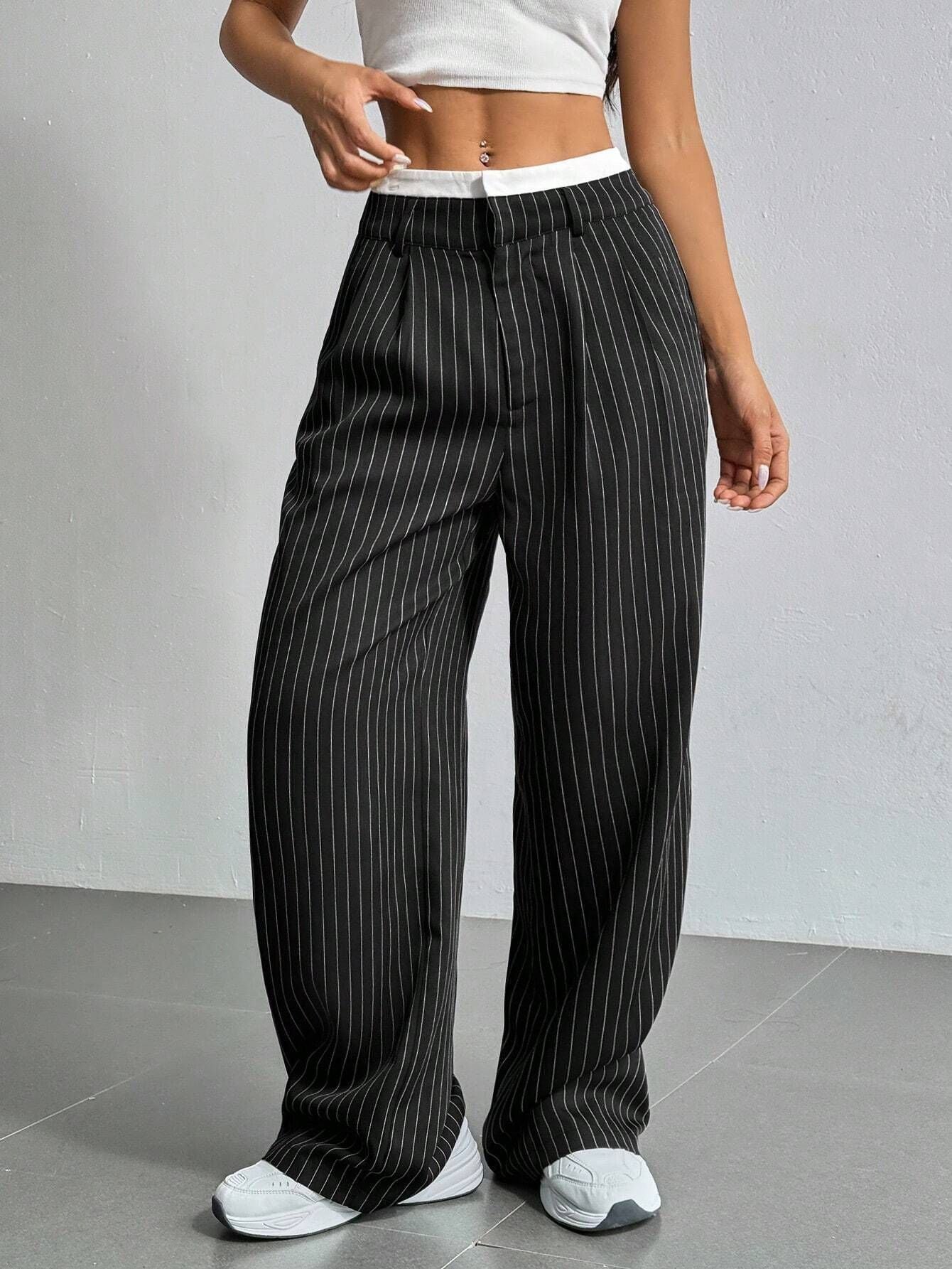 Lorraine | Casual Striped Wide Pants
