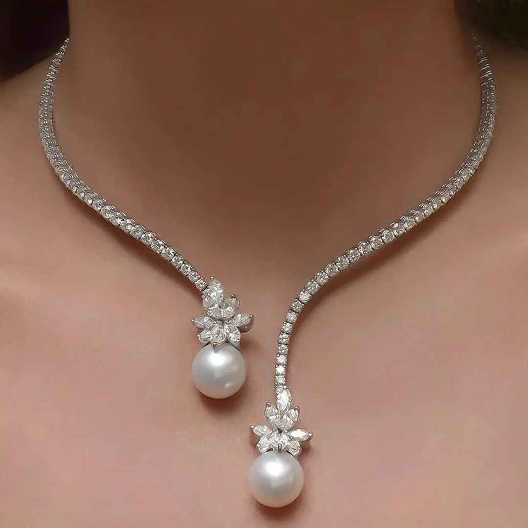 Elegant Necklace with Sterling Silver Beads