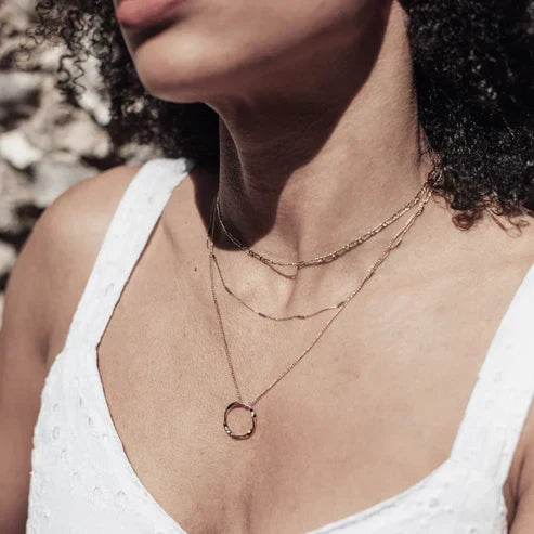 Celeste | Three-Row Circle Necklace