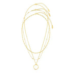 Maya | Open Circle Three Row Necklace