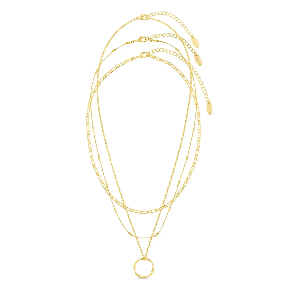 Ursule | Triple-Row Open Circle Necklace