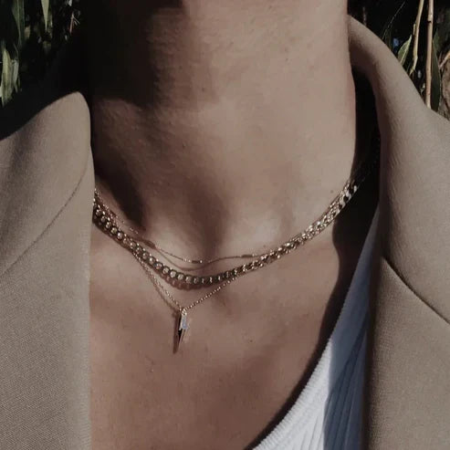 Clara | Flat Link Curb Chain Necklace
