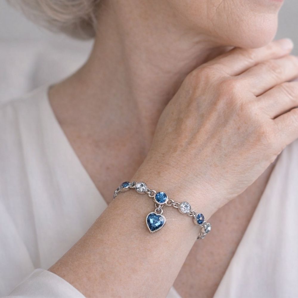 Marlow | Blue Heart Bracelet