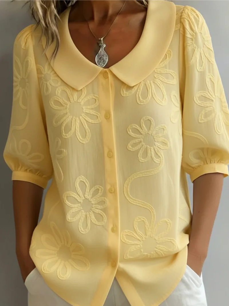 Verity | Stylish Embroidered Floral Blouse
