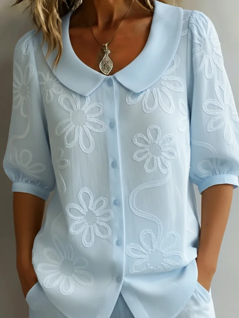 Verity | Stylish Embroidered Floral Blouse