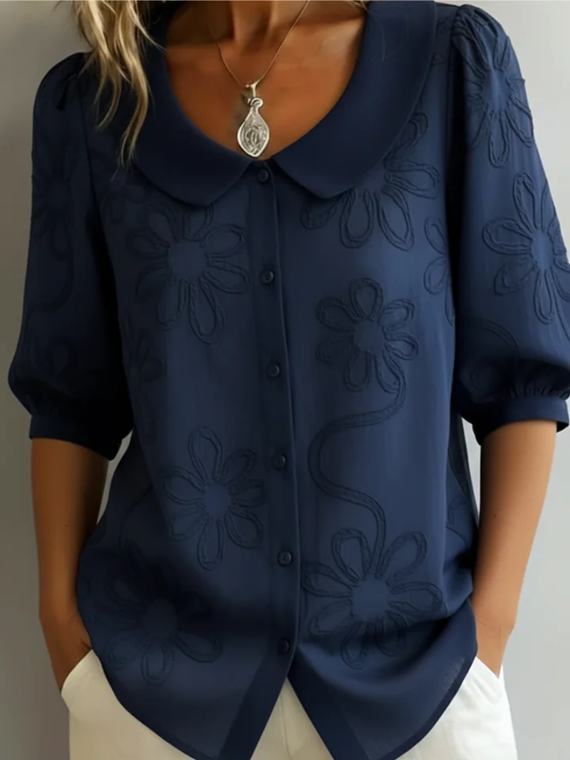 Verity | Stylish Embroidered Floral Blouse