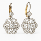 Oriane | Gold Crystal Mandala Earrings