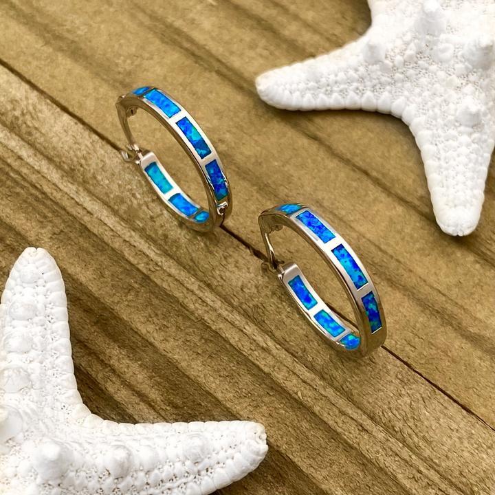 Marlowe | Blue Opal Earrings