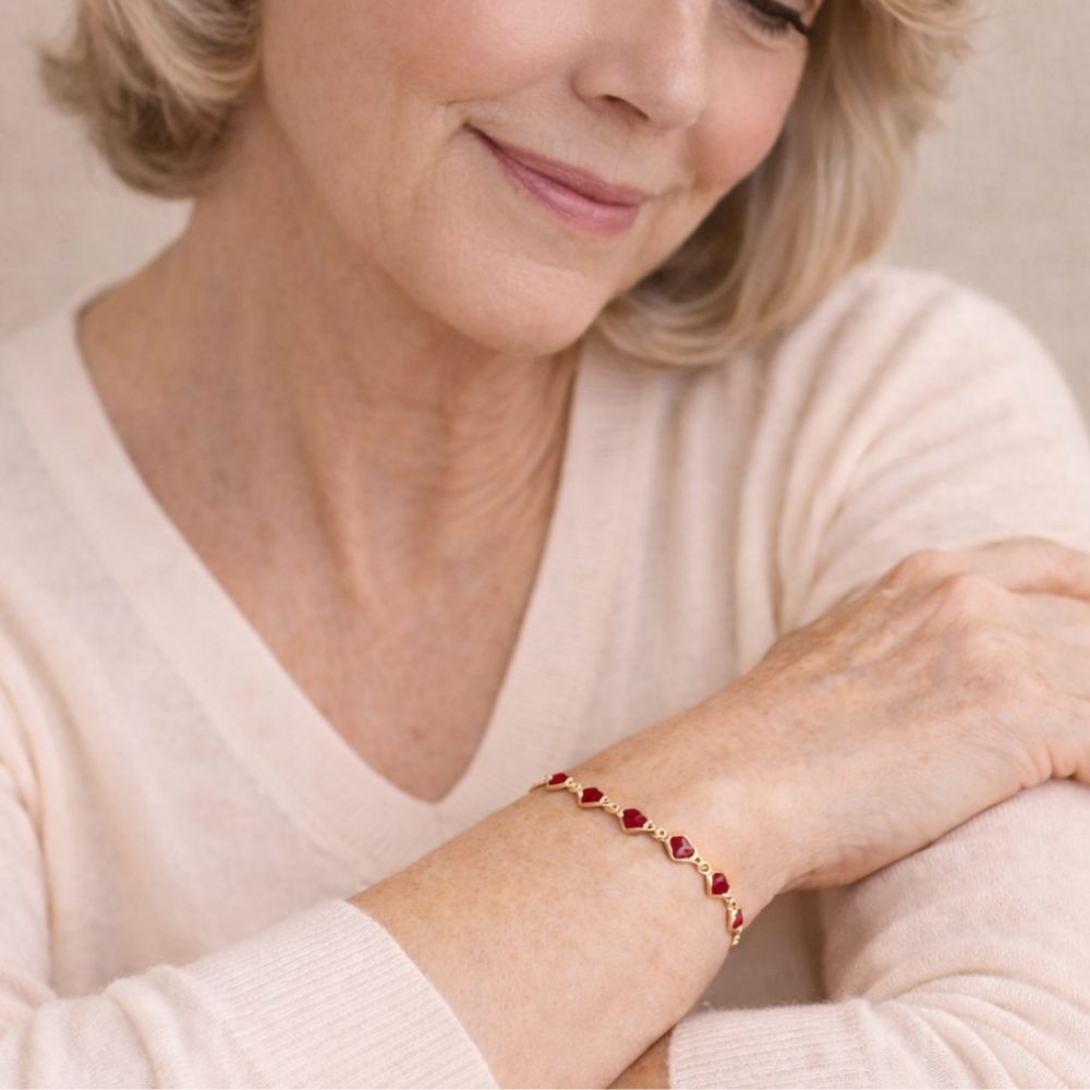 Farah | Ruby Gold Bracelet