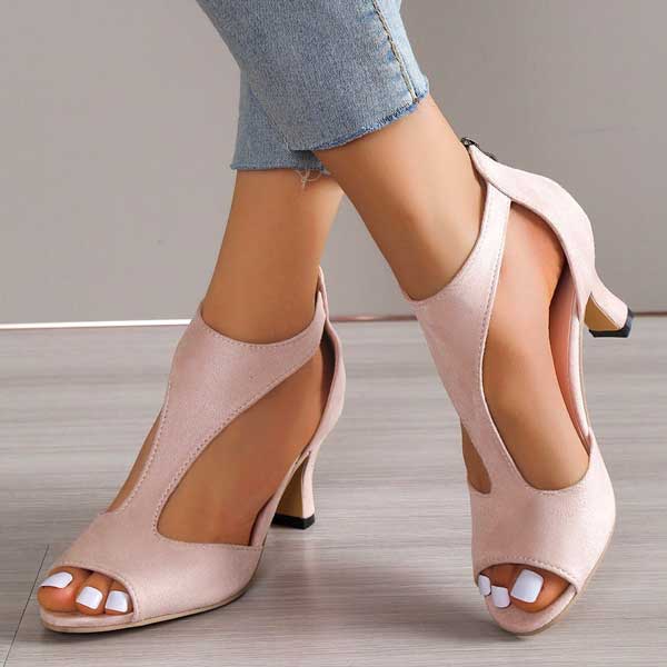 Velma | Elegant Orthopedic Open Toe Heels
