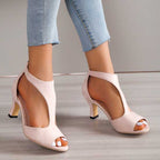 Velma | Elegant Orthopedic Open Toe Heels