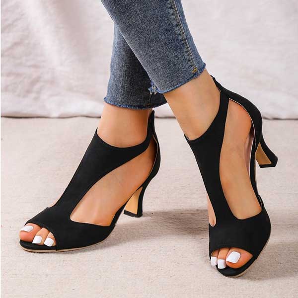 Velma | Elegant Orthopedic Open Toe Heels