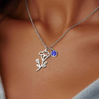 Birth Flower | Birthstone Necklace