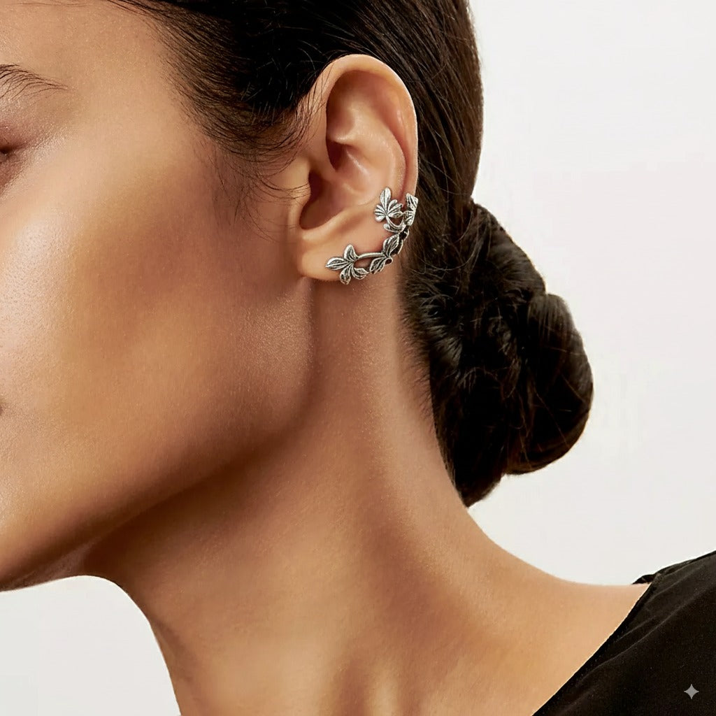 Fern | Silver Leaf Earrings