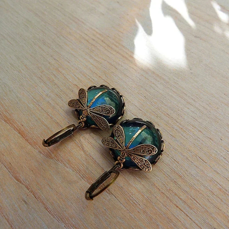 Dragonfly Globe | Drop Earrings