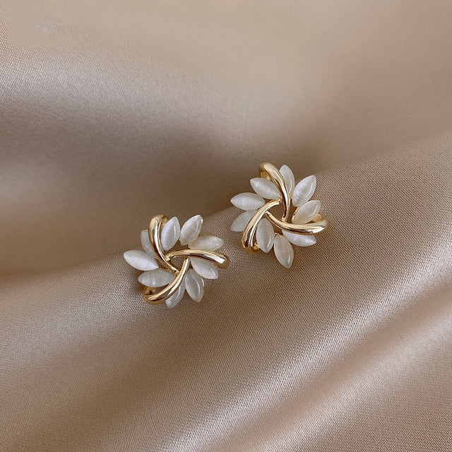 Opal Flower Studs | Elegant Sparkle