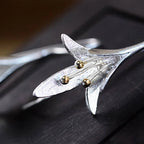 Elegant Silver Flower Earrings