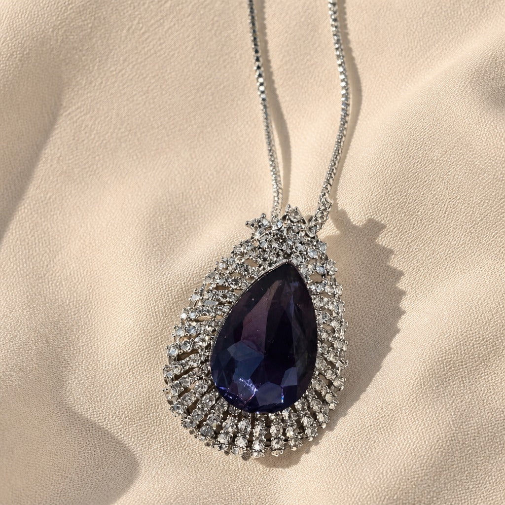 Gemma | Crystal Teardrop Pendant Necklace
