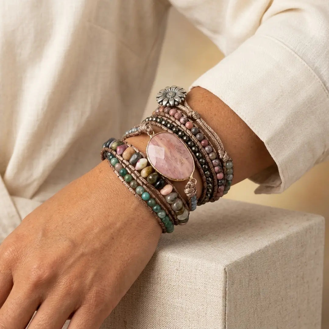 Lysara | Rhodonite & Hematite Bracelet