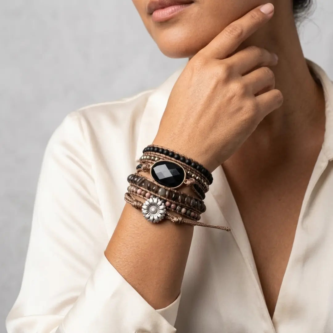 Noire | Black Obsidian Bracelet