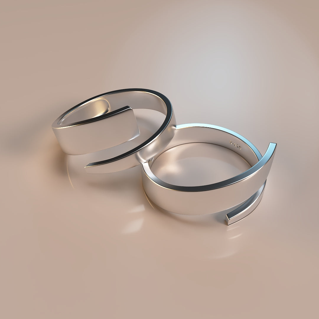 Adjustable Plain Ring in 925 Silver