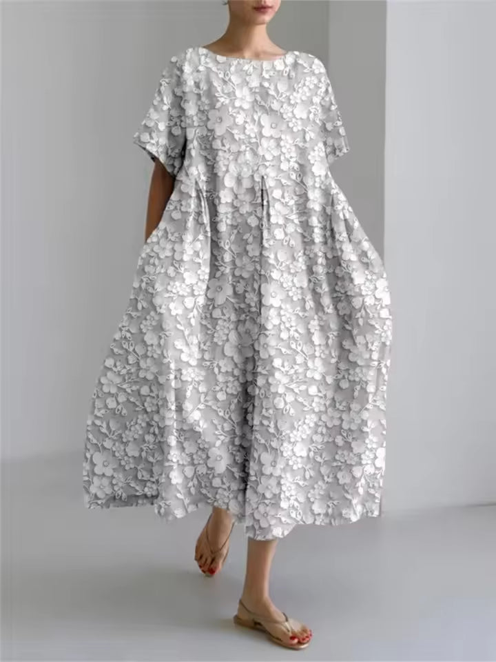 Fenella | Elegant Loose Round Neck Dress