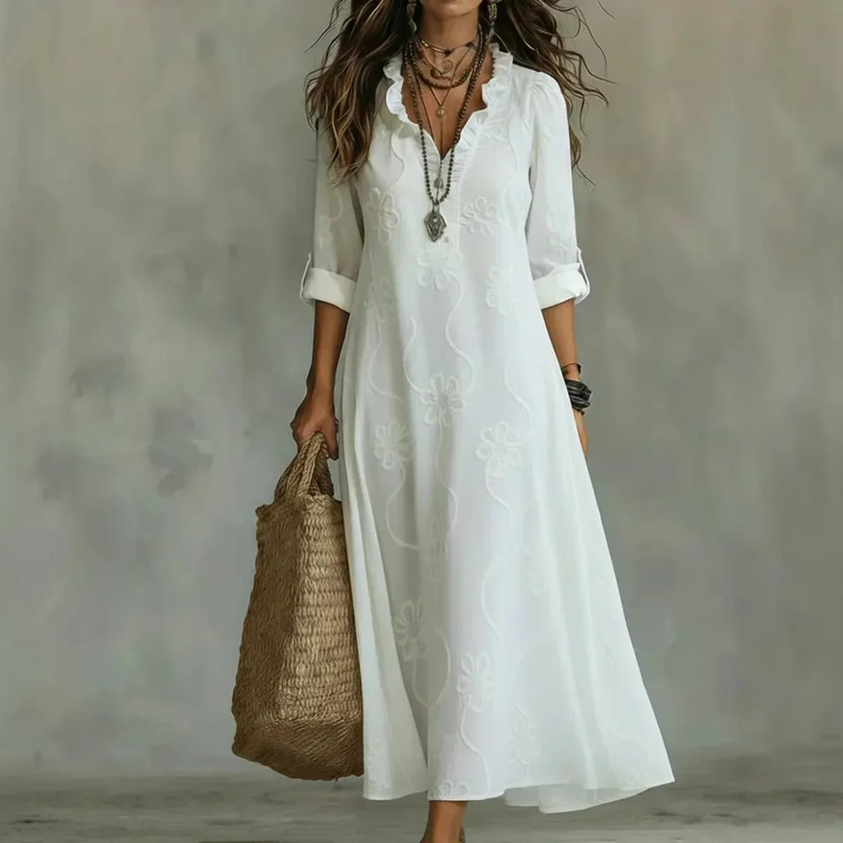 Alison | Floral Summer Dress that Hides the Belly
