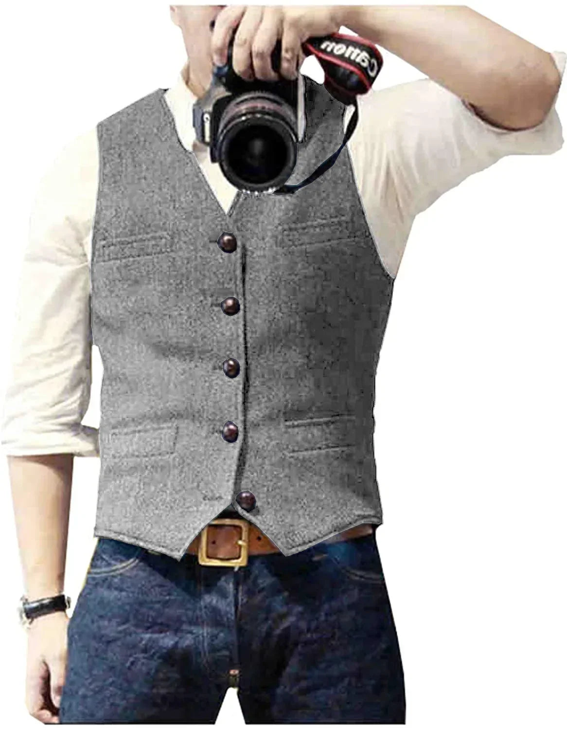 Arthur | Classic Herringbone Tweed Waistcoat
