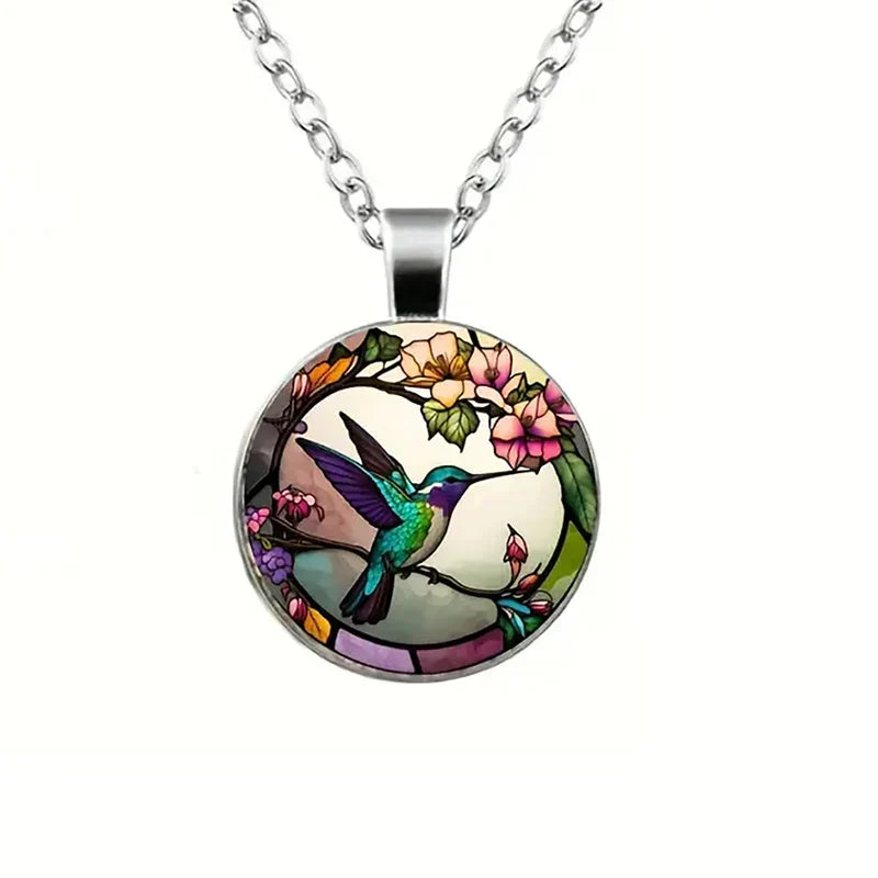 Kolibri Glass Dome Pendant Necklace