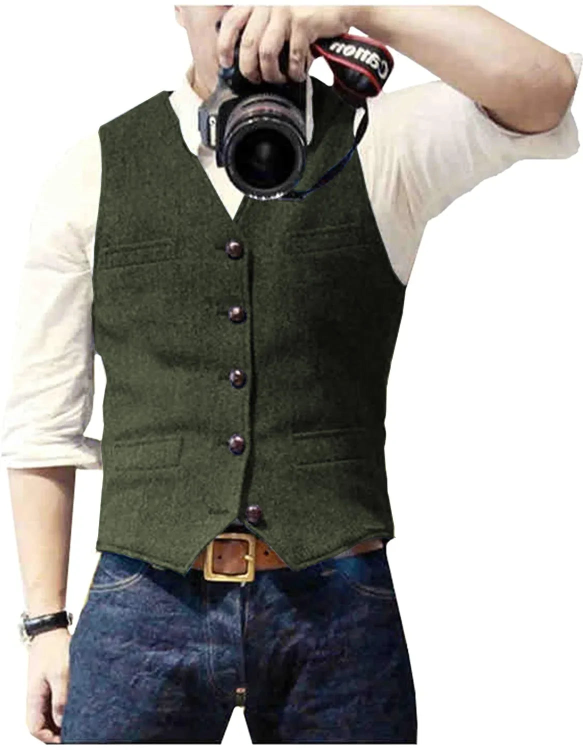 Arthur | Classic Herringbone Tweed Waistcoat