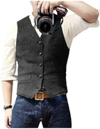 Arthur | Classic Herringbone Tweed Waistcoat