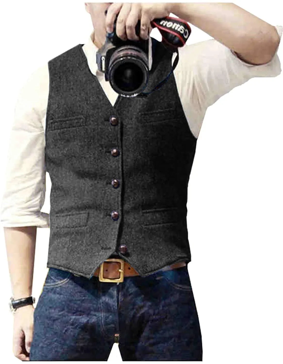 Arthur | Classic Herringbone Tweed Waistcoat