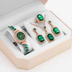women's quartz watch jewellery set