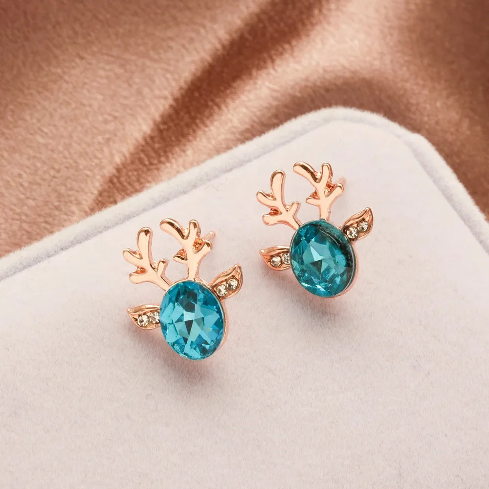 Reindeer Crystal | Stud Earrings