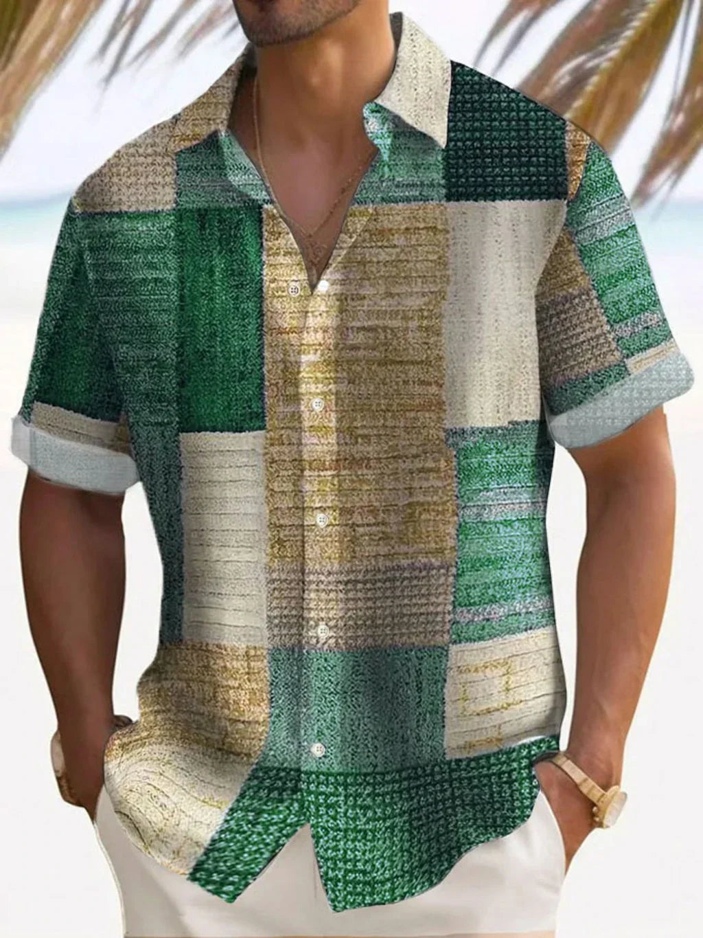 Luca | Vintage Patchwork Summer Shirt
