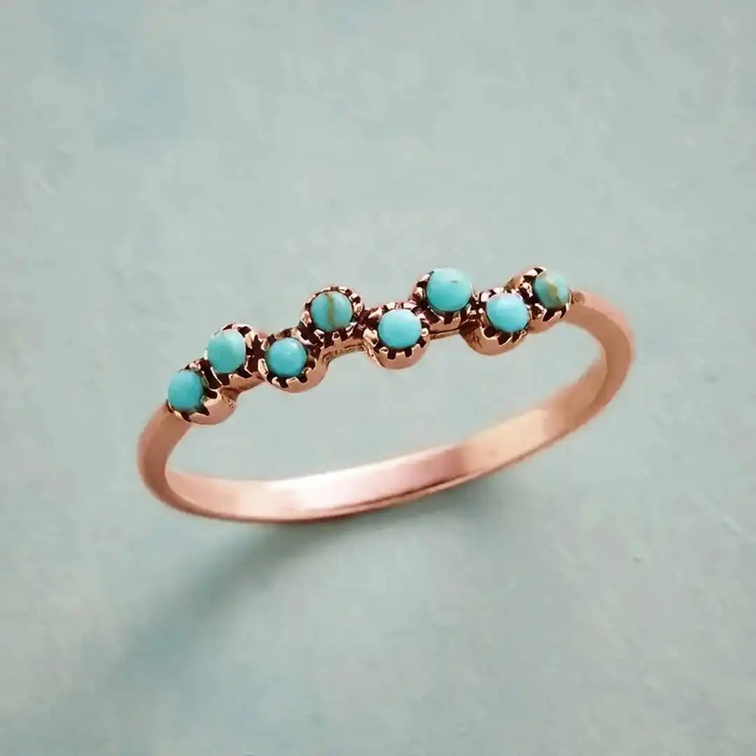 Julia | Turquoise Dot Wave Ring