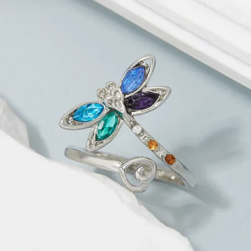 Vintage Adjustable Dragonfly Ring