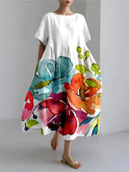 Fenella | Elegant Loose Round Neck Dress