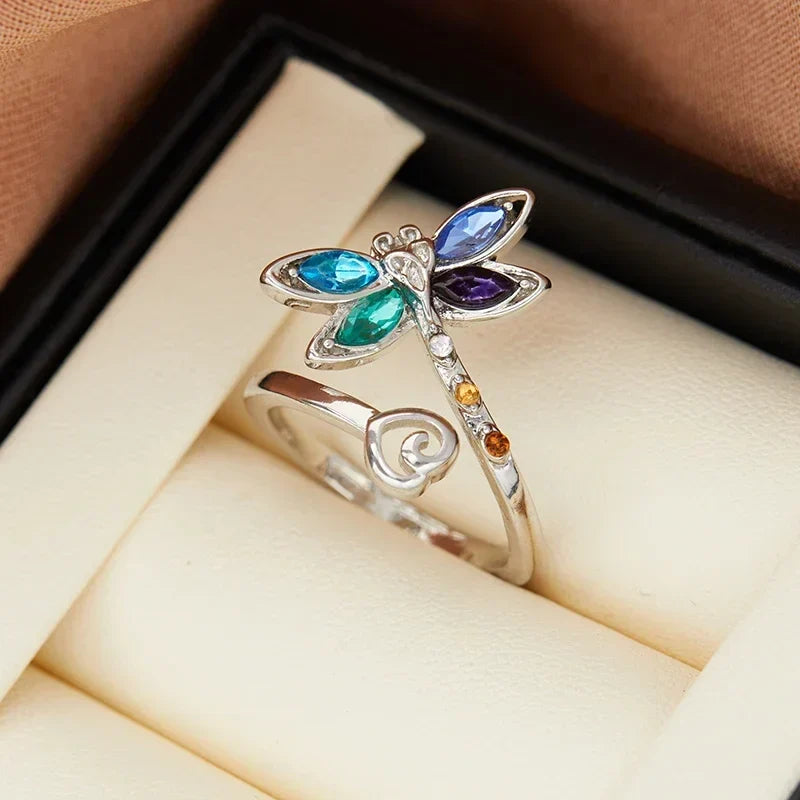 Vintage Adjustable Dragonfly Ring